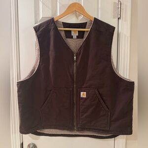Carhartt Men’s Sherpa Lined Fleece Vest